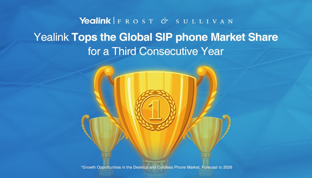 Yealink ครองส่วนแบ่งการตลาดโทรศัพท์ SIP ติดต่อกันเป็นปีที่สาม